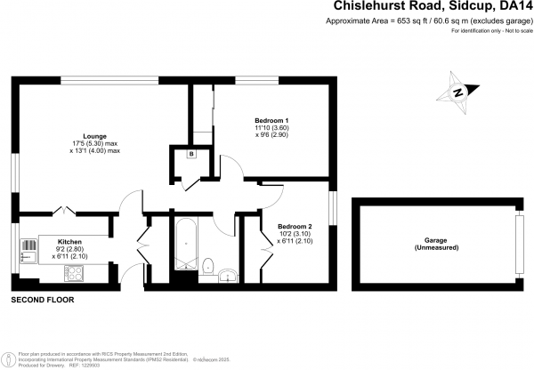 Floor Plan Image for 2 Bedroom Flat for Sale in Chislehurst Road, Sidcup, DA14 6BH