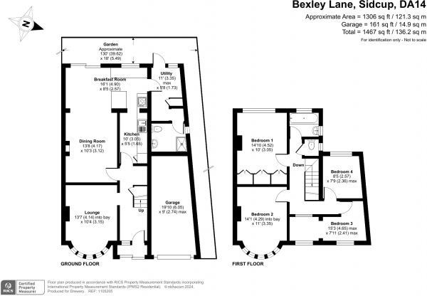 Floor Plan Image for 4 Bedroom Semi-Detached House for Sale in Bexley Lane, Sidcup, DA14 4JQ