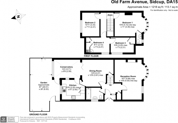 Floor Plan Image for 3 Bedroom Semi-Detached House for Sale in Old Farm Avenue, Sidcup, DA15 8AH