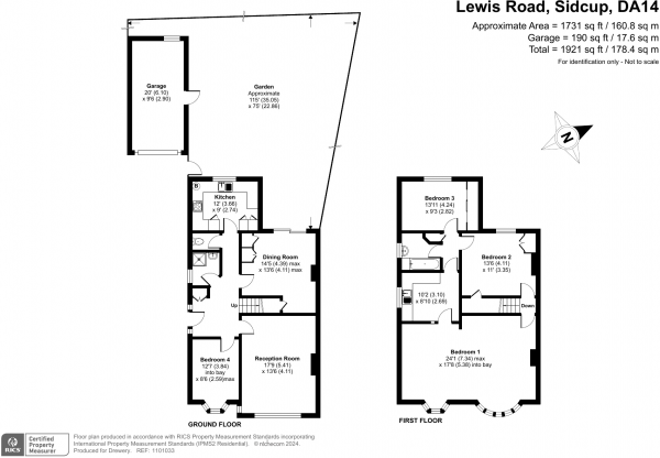 Floor Plan Image for 4 Bedroom Semi-Detached House for Sale in Lewis Road, Sidcup, DA14 4NA