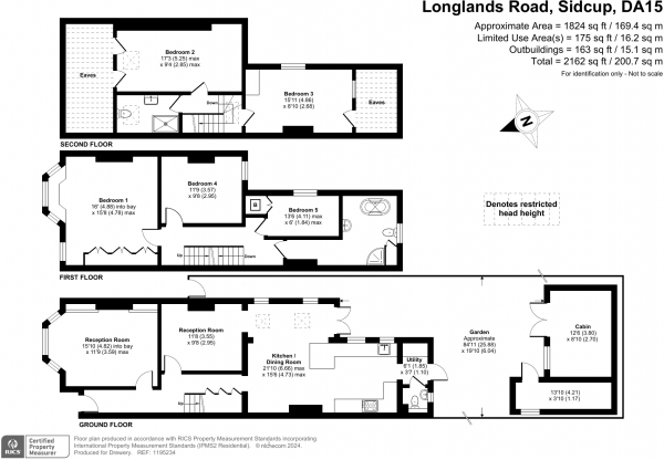 Floor Plan Image for 5 Bedroom Semi-Detached House for Sale in Longlands Road, Sidcup, DA15 7LQ