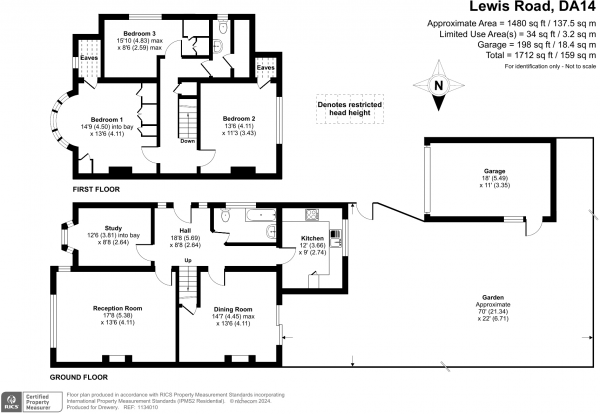 Floor Plan Image for 4 Bedroom Semi-Detached House for Sale in Lewis Road, Sidcup, DA14 4NA