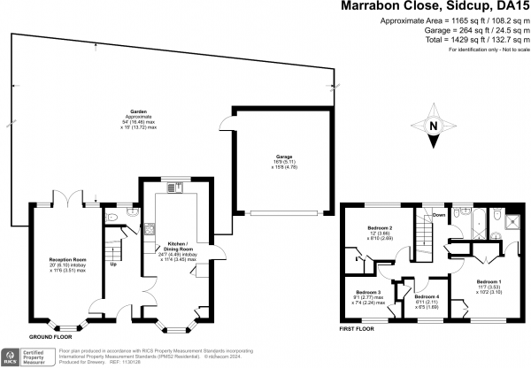 Floor Plan Image for 4 Bedroom Detached House for Sale in Marrabon Close, Sidcup, DA15 9EF