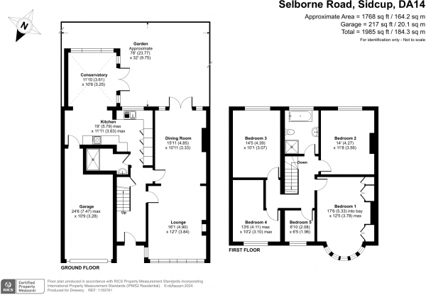 Floor Plan Image for 5 Bedroom Semi-Detached House for Sale in Selborne Road, Sidcup, DA14 4QY