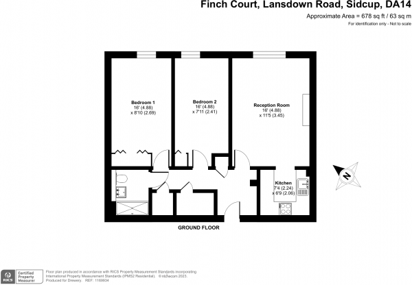 Floor Plan Image for 2 Bedroom Property for Sale in Lansdown Road, Sidcup, DA14 4EN