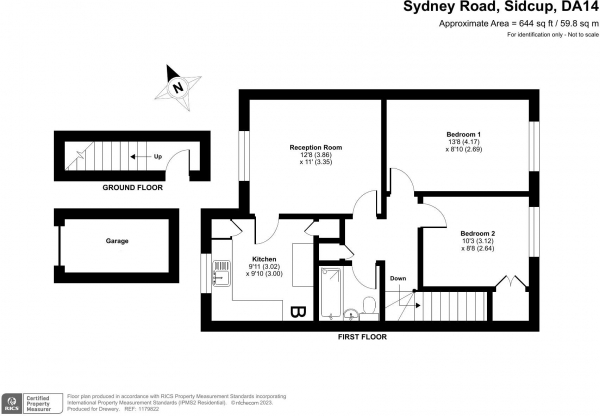 Floor Plan Image for 2 Bedroom Maisonette for Sale in Sydney Road, Sidcup, DA14 6RB