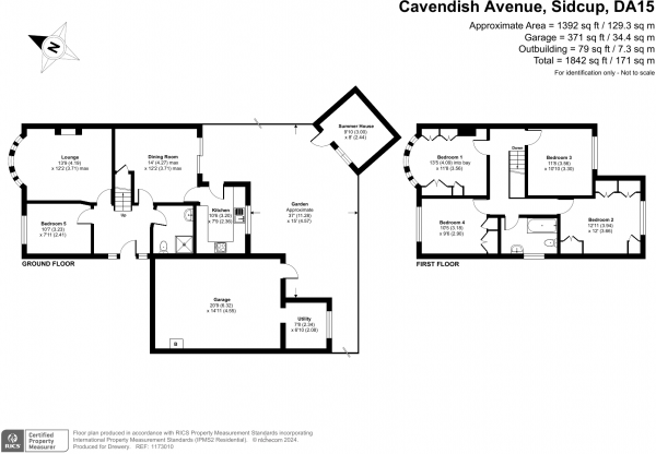 Floor Plan Image for 5 Bedroom Semi-Detached House for Sale in Cavendish Avenue, Sidcup, DA15 9EB