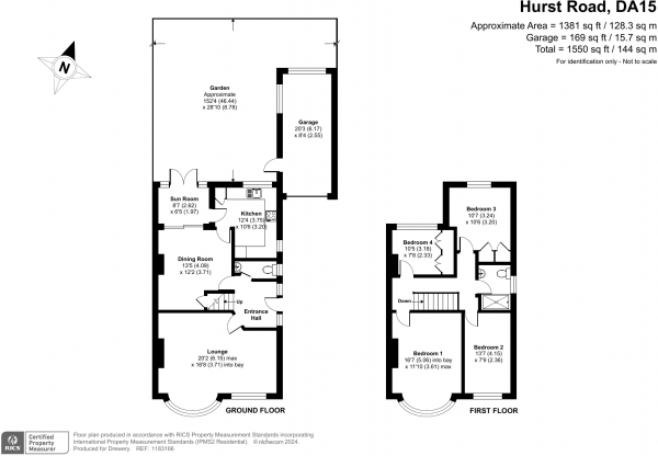 Floor Plan Image for 4 Bedroom Semi-Detached House for Sale in Hurst Road, Sidcup, DA15 9AE