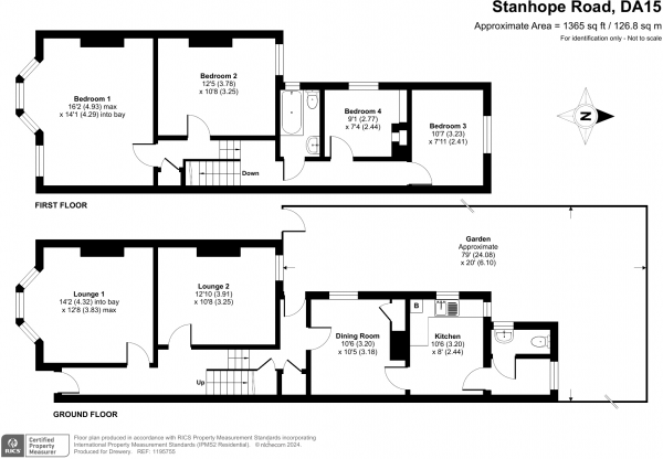 Floor Plan Image for 4 Bedroom Semi-Detached House for Sale in Stanhope Road, Sidcup, DA15 7HA