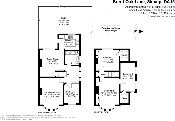 Floor Plan Image for 4 Bedroom Semi-Detached House for Sale in Burnt Oak Lane, Sidcup, DA15 9BZ