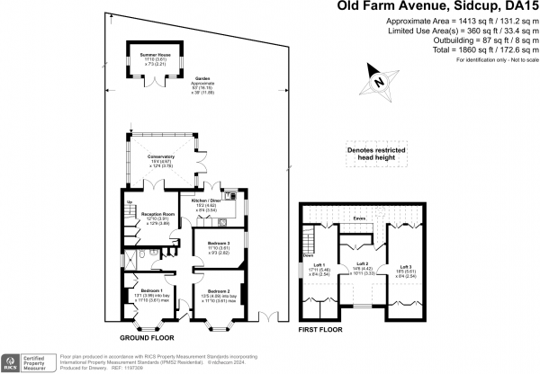 Floor Plan Image for 3 Bedroom Detached Bungalow for Sale in Old Farm Avenue, Sidcup, DA15 8AF