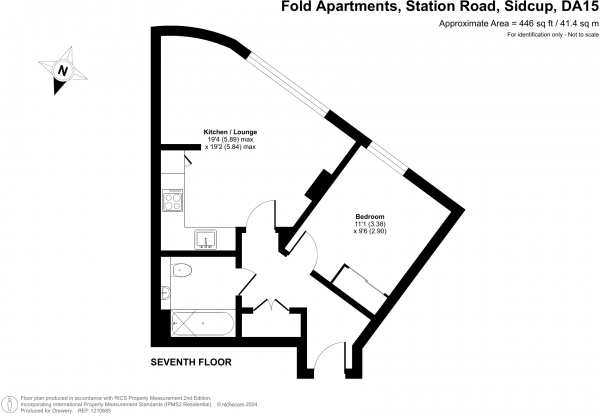 Floor Plan Image for 1 Bedroom Apartment for Sale in Station Road, Sidcup, DA15 7AP