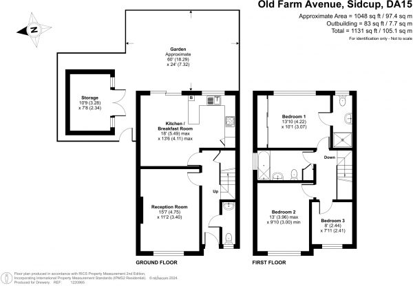 Floor Plan Image for 3 Bedroom Semi-Detached House for Sale in Old Farm Avenue, Sidcup, DA15 8AD