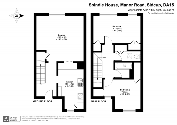 Floor Plan Image for 2 Bedroom Property for Sale in Manor Road, Sidcup, DA15 7HY