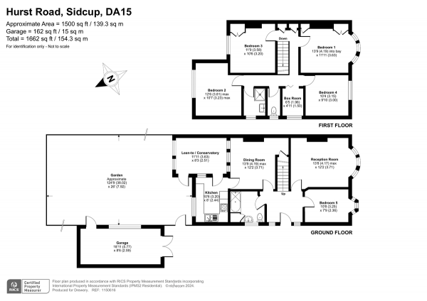 Floor Plan Image for 5 Bedroom Detached House for Sale in Hurst Road, Sidcup, DA15 9AE