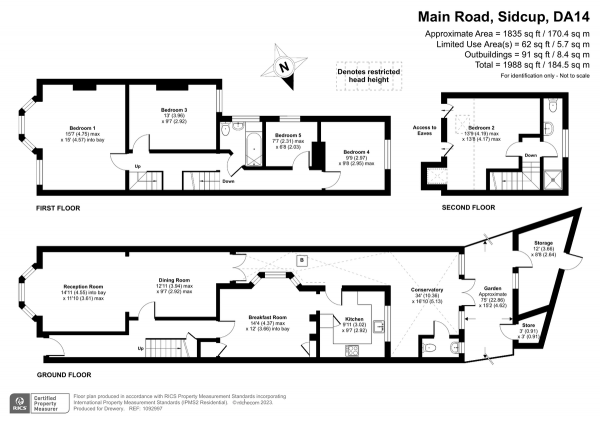 Floor Plan Image for 4 Bedroom Detached House for Sale in Main Road, Sidcup, DA14 6RW