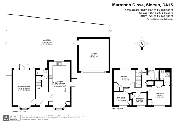 Floor Plan Image for 4 Bedroom Detached House for Sale in Marrabon Close, Sidcup, DA15 9EF