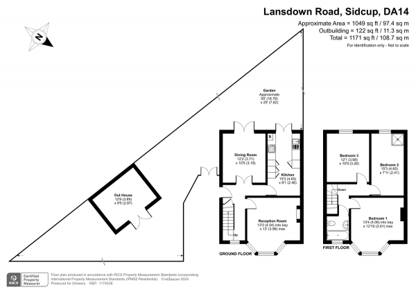 Floor Plan Image for 3 Bedroom Detached House for Sale in Lansdown Road, Sidcup, DA14 4EG