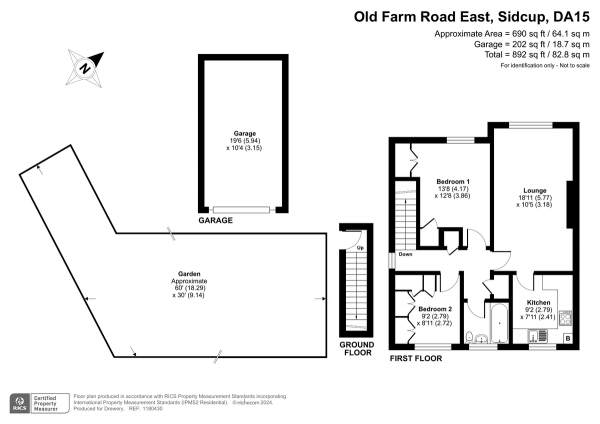 Floor Plan Image for 2 Bedroom Property for Sale in Old Farm Road East, Sidcup, DA15 8AE