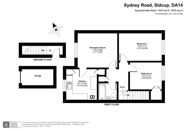 Floor Plan Image for 2 Bedroom Property for Sale in Sydney Road, Sidcup, DA14 6RB