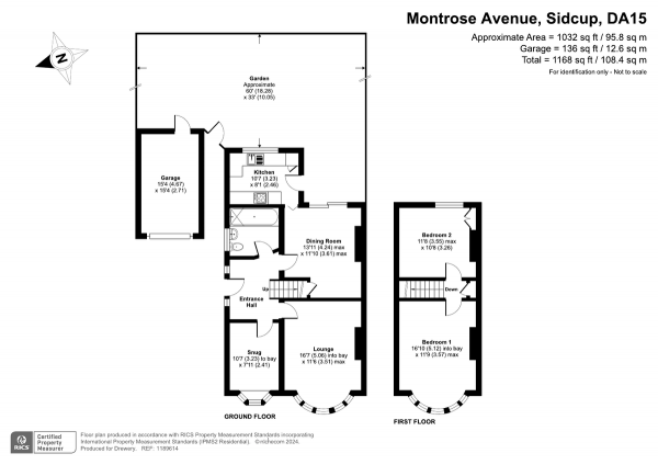 Floor Plan Image for 3 Bedroom Detached House for Sale in Montrose Avenue, Sidcup, DA15 9DT