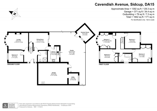 Floor Plan Image for 5 Bedroom Detached House for Sale in Cavendish Avenue, Sidcup, DA15 9EB