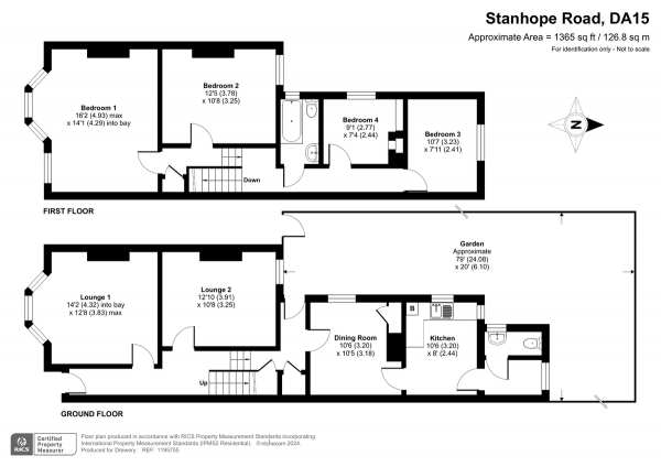 Floor Plan Image for 4 Bedroom Detached House for Sale in Stanhope Road, Sidcup, DA15 7HA