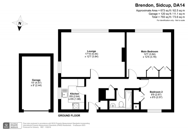 Floor Plan Image for 2 Bedroom Property for Sale in The Park, Sidcup, DA14 6DD