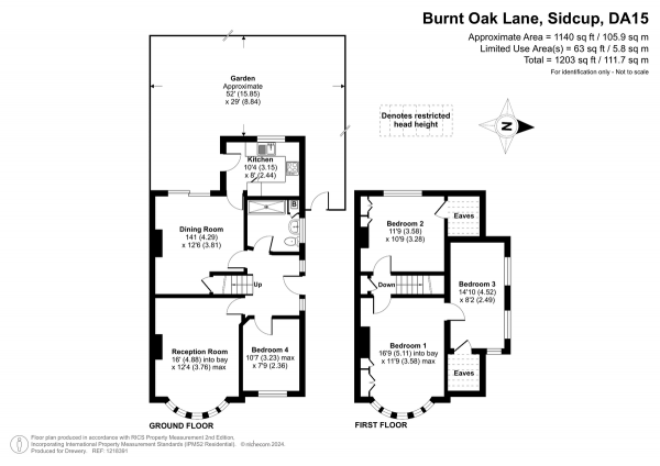 Floor Plan Image for 4 Bedroom Detached House for Sale in Burnt Oak Lane, Sidcup, DA15 9BZ