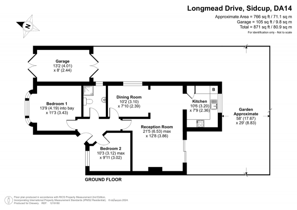 Floor Plan Image for 3 Bedroom Bungalow for Sale in Longmead Drive, Sidcup, DA14 4NZ