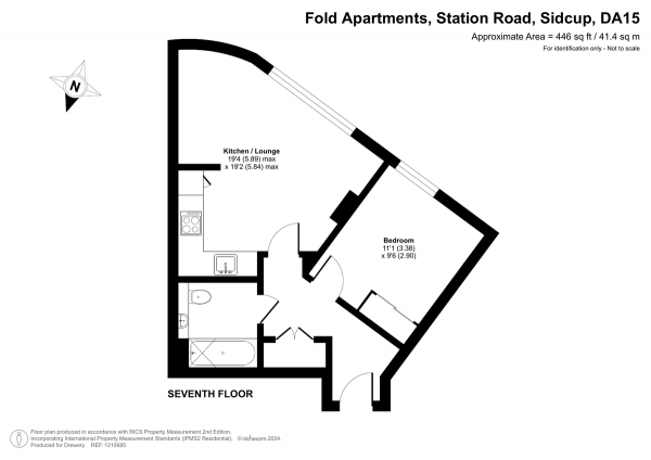 Floor Plan Image for 1 Bedroom Property for Sale in Station Road, Sidcup, DA15 7AP