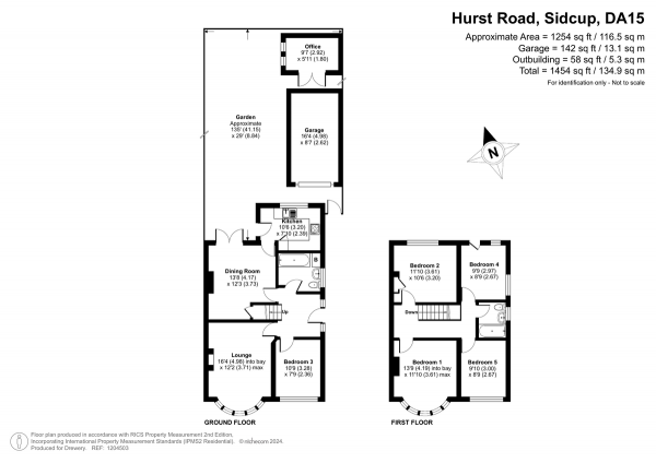 Floor Plan Image for 5 Bedroom Detached House for Sale in Hurst Road, Sidcup, DA15 9AE