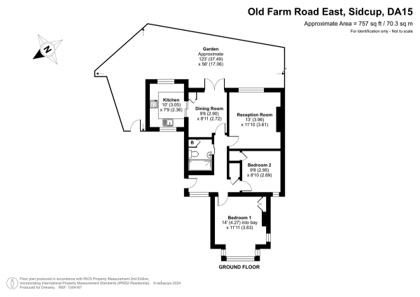 Floor Plan Image for 2 Bedroom Bungalow for Sale in Old Farm Road East, Sidcup, DA15 8AE