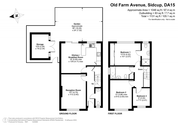 Floor Plan Image for 3 Bedroom Detached House for Sale in Old Farm Avenue, Sidcup, DA15 8AD