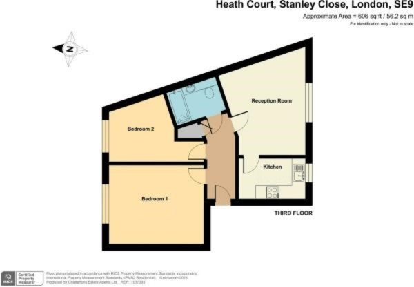 Floor Plan for 2 Bedroom Property to Rent in , London, London, SE9, 2BB - £352 pw | £1525 pcm