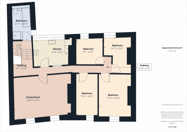 Floor Plan Image for 4 Bedroom Apartment to Rent in a Surbiton Road, Kingston upon Thames, Surrey