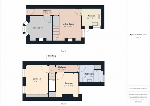 Floor Plan Image for 3 Bedroom Terraced House to Rent in Grafton Road, New Malden, Surrey