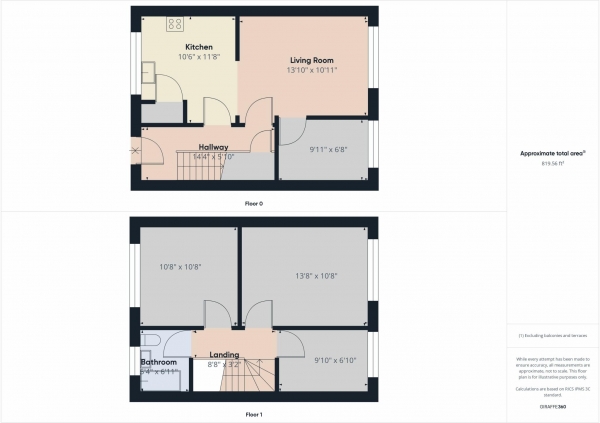 Floor Plan Image for 4 Bedroom Apartment to Rent in B North Parade, Chessington, Surrey