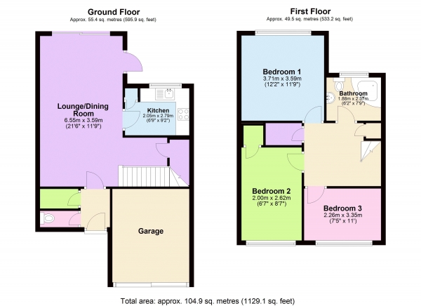 Floor Plan Image for 3 Bedroom Terraced House for Sale in Rowan Avenue,