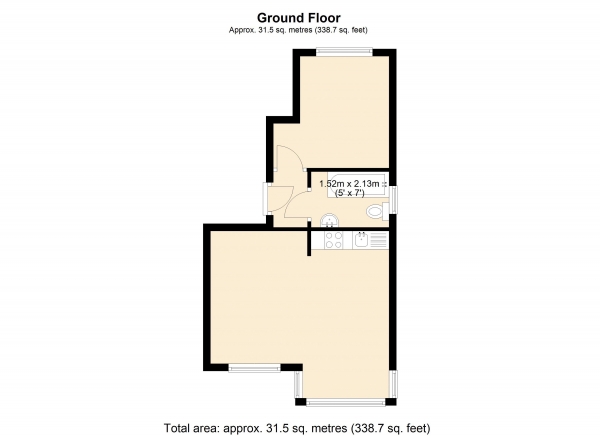 Floor Plan Image for 1 Bedroom Flat for Sale in Beaufort Gardens,