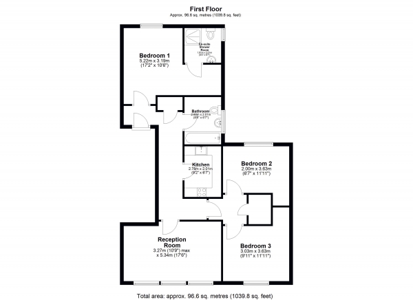 Floor Plan Image for 3 Bedroom Property for Sale in Lea Bridge Road,