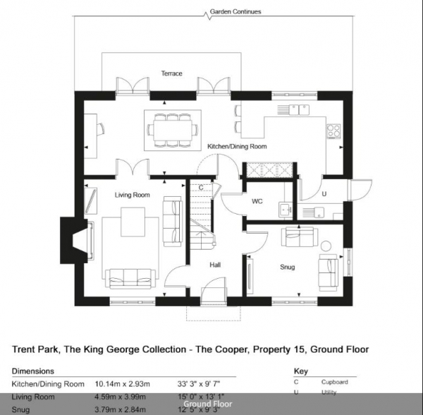 Floor Plan Image for 5 Bedroom Detached House for Sale in Trent Park,