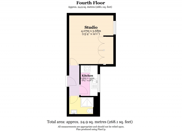 Floor Plan Image for Studio Flat for Sale in Harrowby Street,