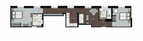 Floor Plan Image for 2 Bedroom Flat to Rent in Kensington Gardens Square,