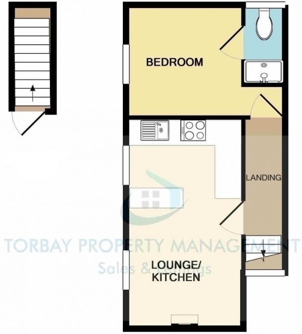 Floor Plan Image for 1 Bedroom Flat for Sale in Lincoln House, Palermo Road, Torquay, TQ1 3NW