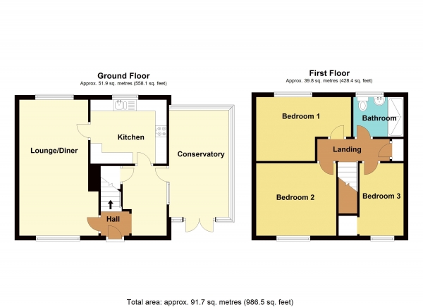 Floor Plan Image for 3 Bedroom End of Terrace House for Sale in Queens Road, Chepstow - REF# 00015540