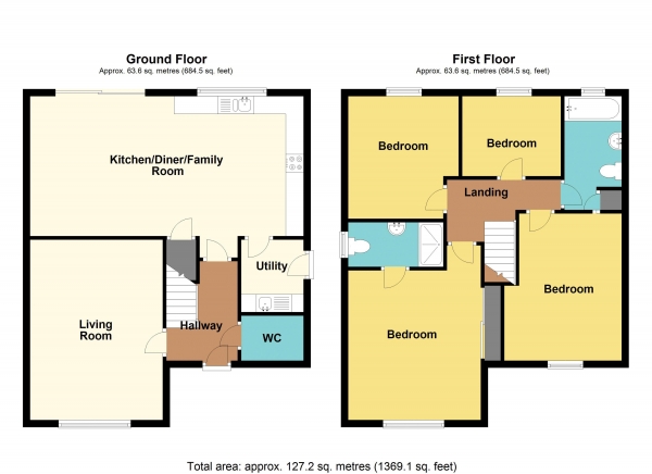 Floor Plan for 4 Bedroom Detached House for Sale in Great Spring Road, Sudbrook - REF# 00016885, Sudbrook, NP26, 5UZ - Guide Price &pound400,000