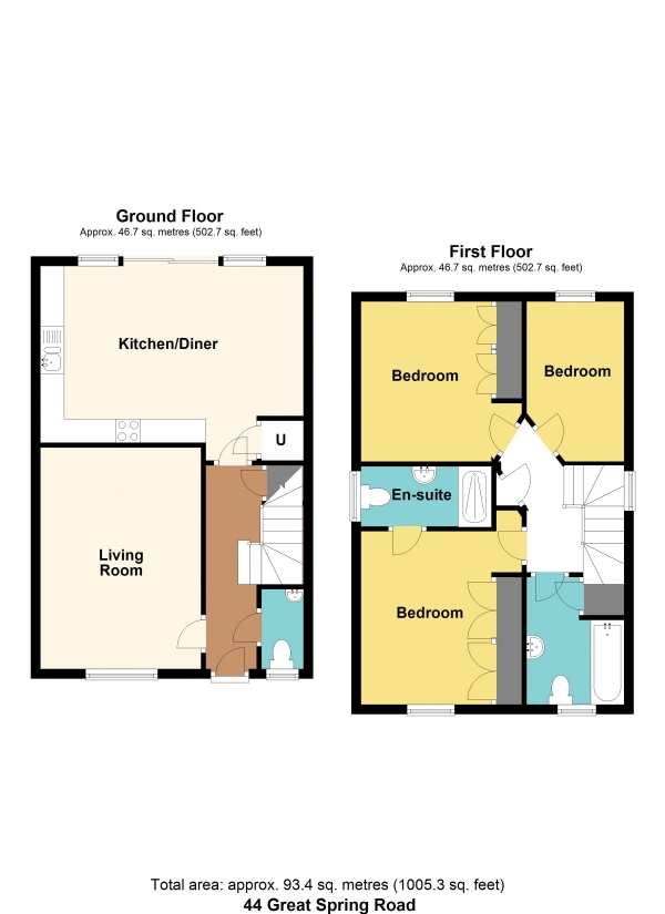 Floor Plan for 3 Bedroom Detached House for Sale in Great Spring Road, Sudbrook -REF# 00018845, Sudbrook, NP26, 5UZ -  &pound375,000