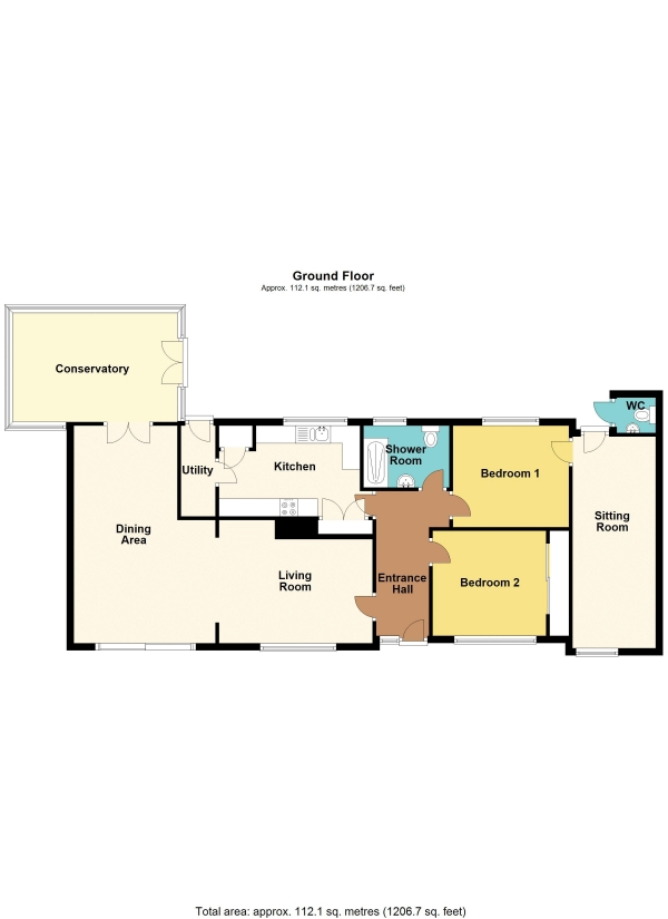 Floor Plan Image for 2 Bedroom Detached House for Sale in Sedbury Lane, Chepstow - REF#00018965