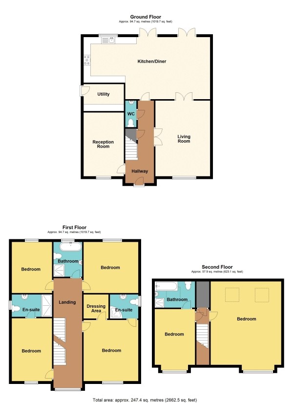 Floor Plan Image for 6 Bedroom Detached House for Sale in The Meadows, Caerphilly